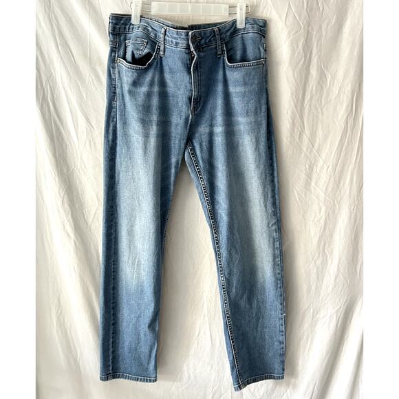 Calvin Klein Slim Boyfriends Jeans Womens 14 Mid Rise Mid Wash Retro Blue - Picture 1 of 11